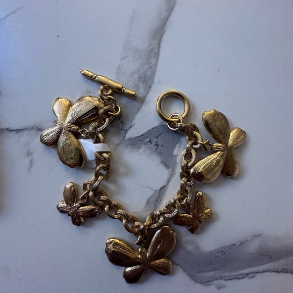 Jennifer Behr Gold Butterfly Charm Bracelet - Picture 6 of 9